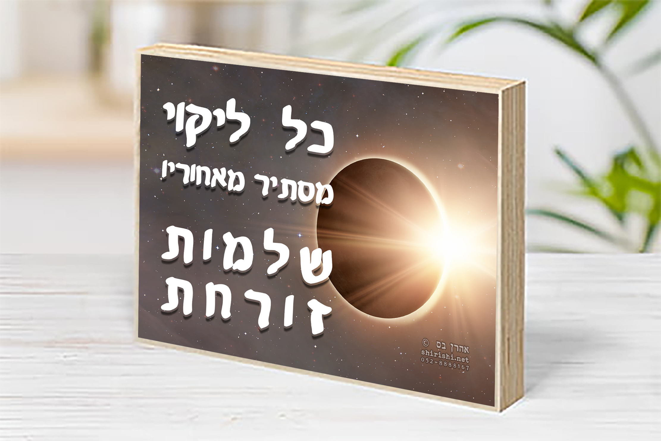 ספר של אהרן בס + בלוק עץ השראה